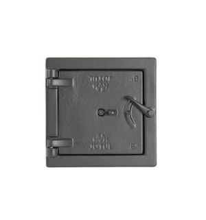 Feieluke 6"x 6" sort støpejern
