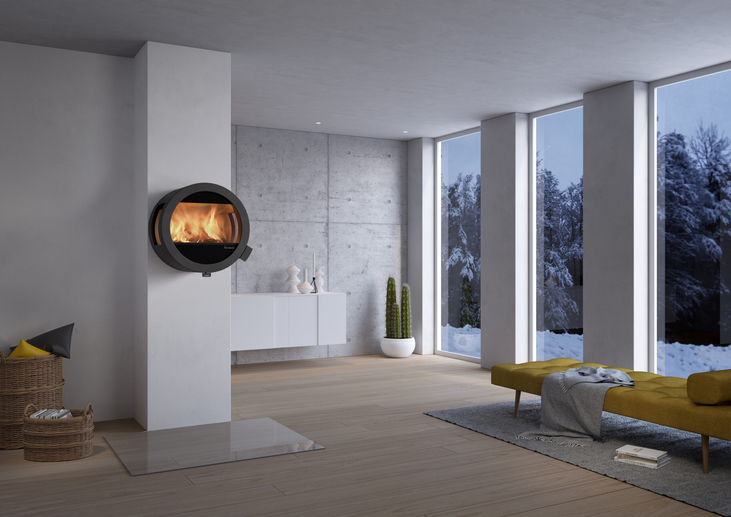 Nordpeis Me Wall med brannmur og sideglass - Bilde 5