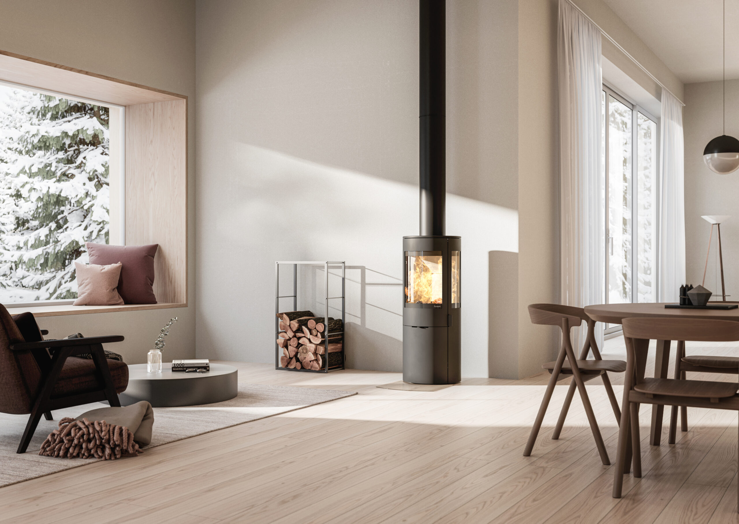 Nordpeis Origo med sideglass lys Thermotte
