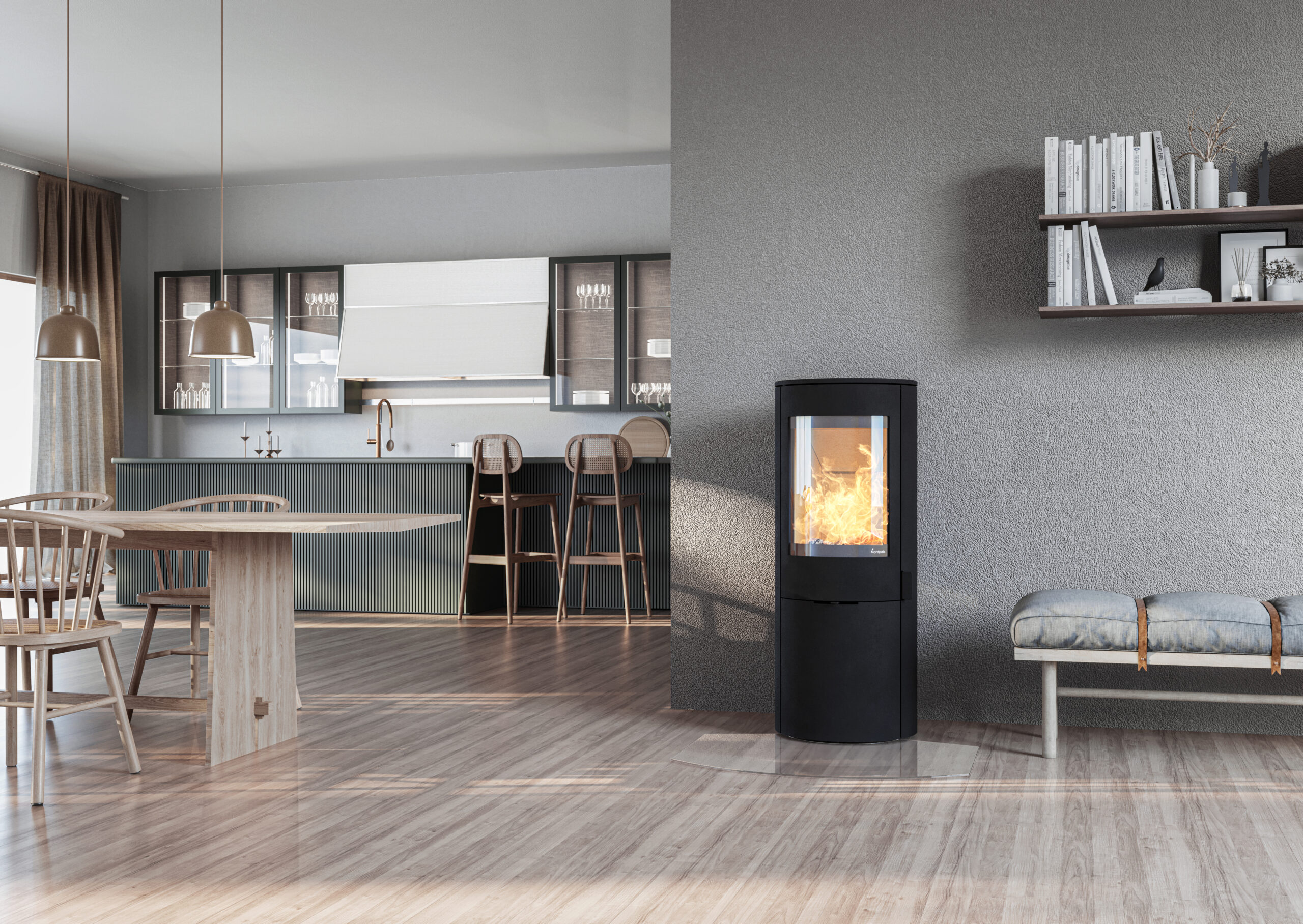 Nordpeis Origo med sideglass lys Thermotte - Bilde 7