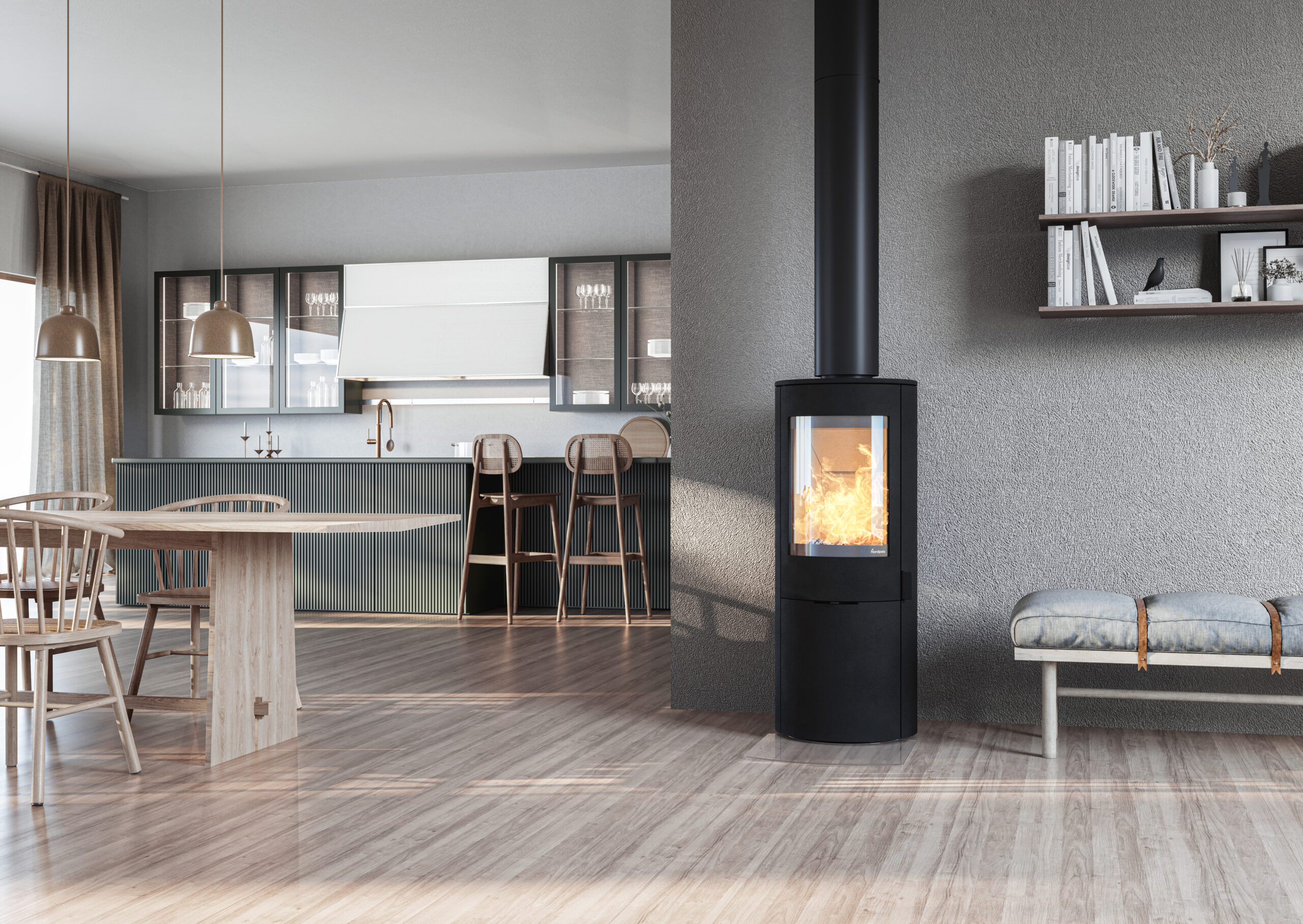 Nordpeis Origo med sideglass lys Thermotte - Bilde 8